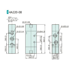 Jelpc 1/4-5/2 Hava-Hava Valf 4A220-08