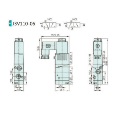 Jelpc 1/8-3/2 Bobin-Yay Valf 3V110-06