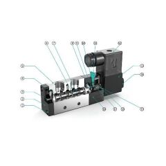 Jelpc 1/8-5/2 Bobin-Bobin Valf 4V120-06