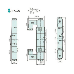 Jelpc 1/8-5/2 Bobin-Bobin Valf 4V120-06