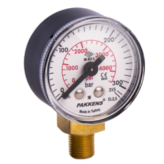 Pakkens 40x10 Kuru Alttan Çıkışlı Manometre