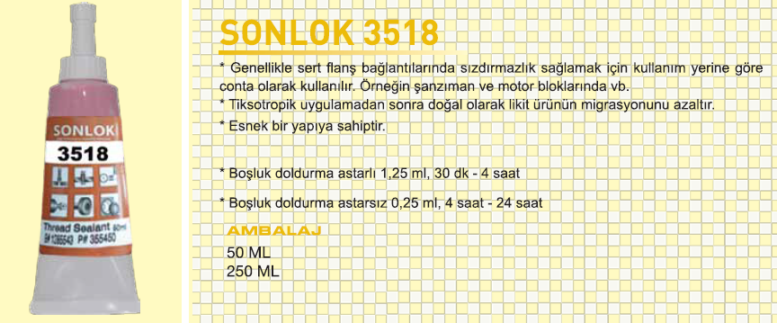 Sonlok 3518 Sıvı Conta 300 gr