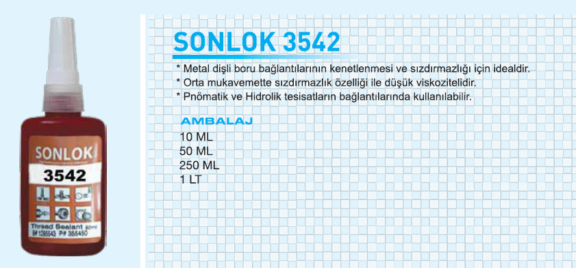 Sonlok 3542 Diş Sızdırmazlık 1000 gr