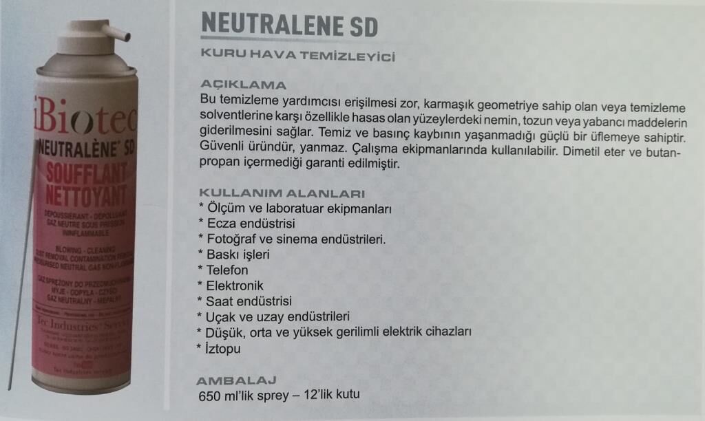 MMCC İbiotec Neutralene SD Kuru Hava Temizleyici