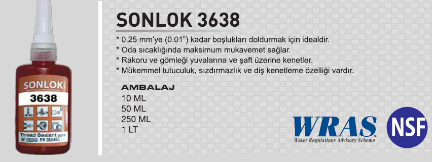 Sonlok 3638 Rulman Kenetleyici 10 gr