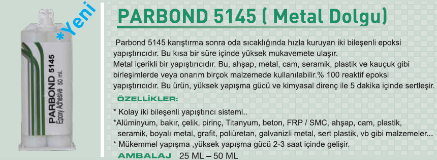 Parbond 5145 Epoxy Yapıştırıcı 50 gr
