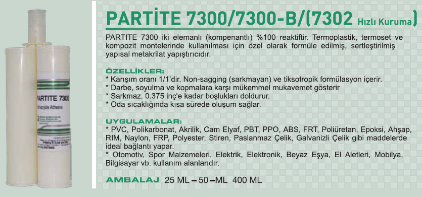 Partite 7300 Epoxy Yapıştırıcı 25 gr