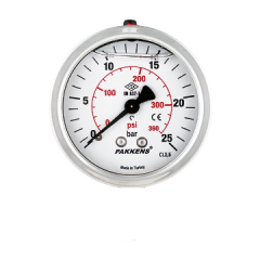Pakkens 63x160 Gliserinli Arkadan Çıkışlı Manometre