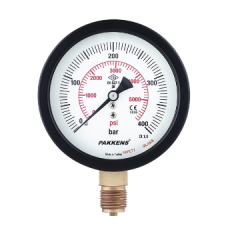 Pakkens 100x100 Gliserinli Alttan Çıkışlı Manometre