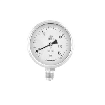 Pakkens 100-1+1,5 Gliserinli Alt Çıkış Vakummetre