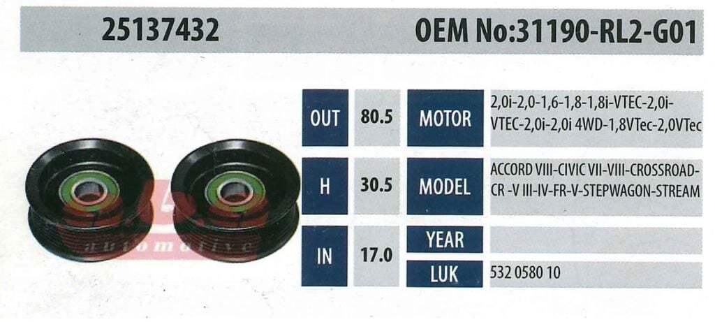 ABA 25137432 Gergi Rulmanı