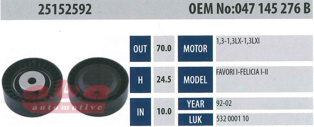 ABA 25152592 Gergi Rulmanı