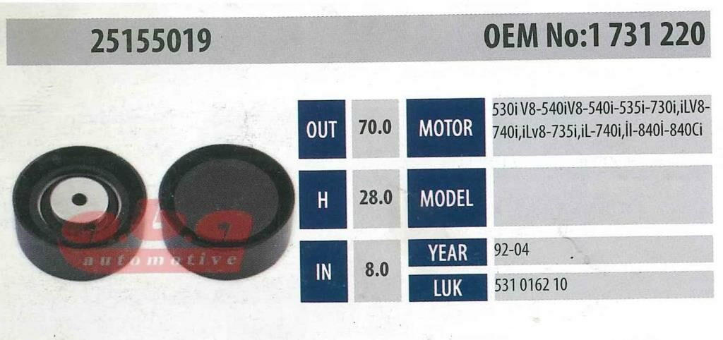 ABA 25155019 Gergi Rulmanı