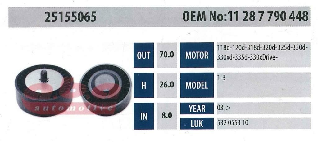 ABA 25155065 Gergi Rulmanı