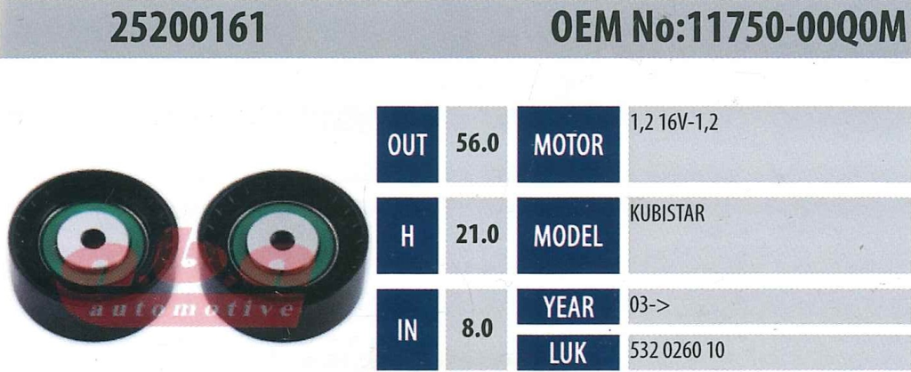 ABA 25200161 Gergi Rulmanı