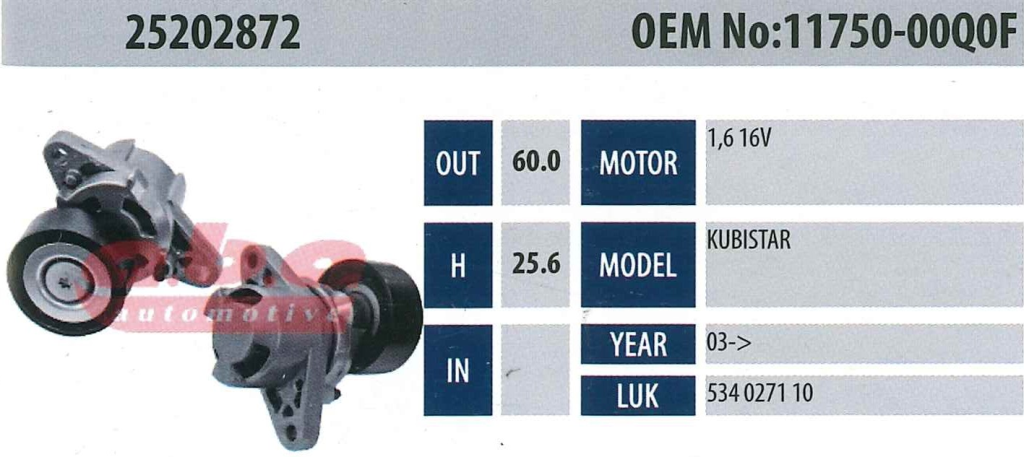 ABA 25202872 Gergi Rulmanı