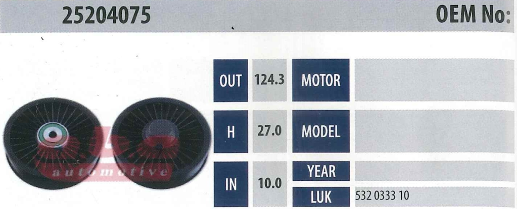ABA 25204075 Gergi Rulmanı