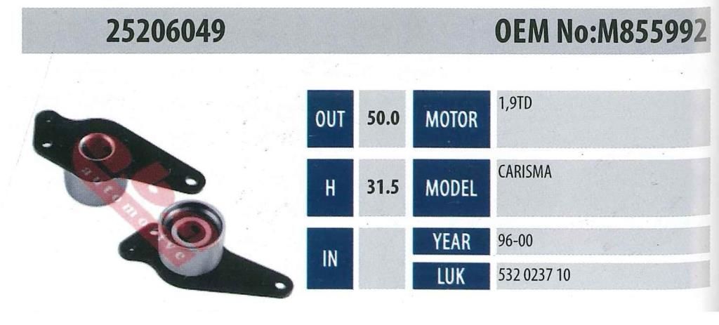 ABA 25206049 Gergi Rulmanı