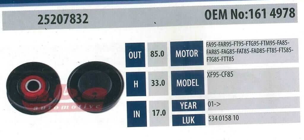 ABA 25207832 Gergi Rulmanı