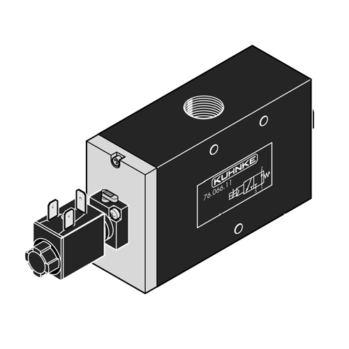 Kuhnke 760660100 1/2 3-2 Bobin-Yay Valf