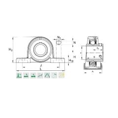 Seguro UCP210 Yataklı Rulman