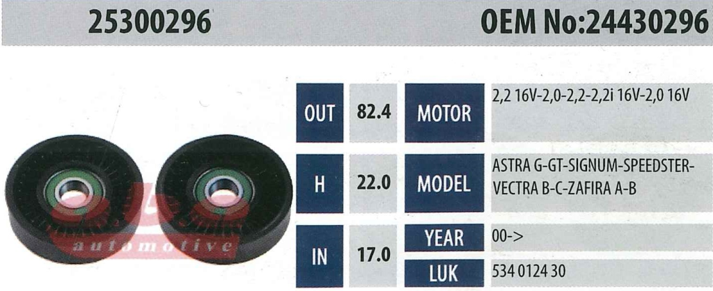 ABA 25300296 Gergi Rulmanı
