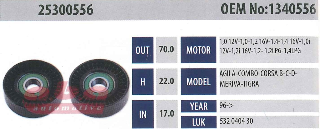 ABA 25300556 Gergi Rulmanı