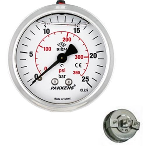 Pakkens 100x400 Gliserin Panotip Manometre