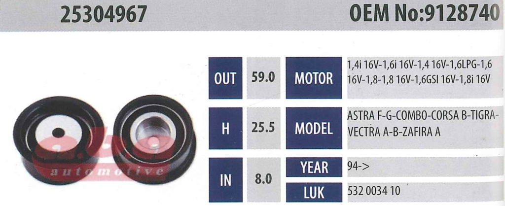 ABA 25304967 Gergi Rulmanı