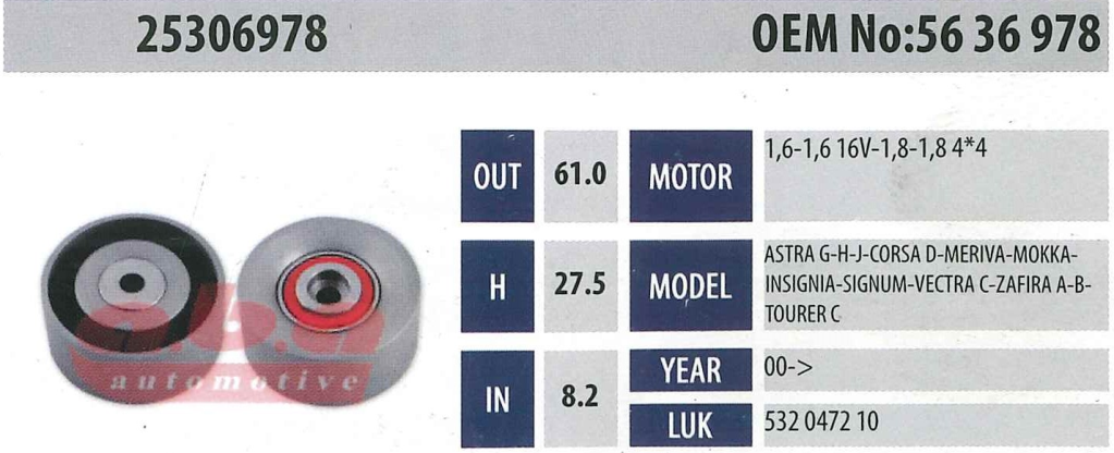 ABA 25306978 Gergi Rulmanı
