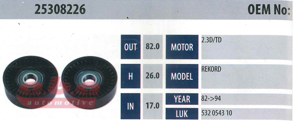 ABA 25308226 Gergi Rulmanı