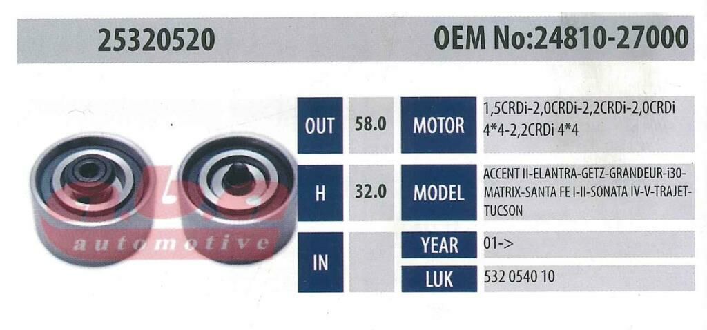 ABA 25320520 Gergi Rulmanı