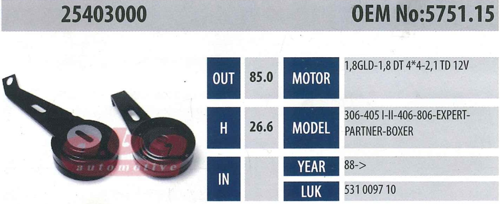 ABA 25403000 Gergi Rulmanı