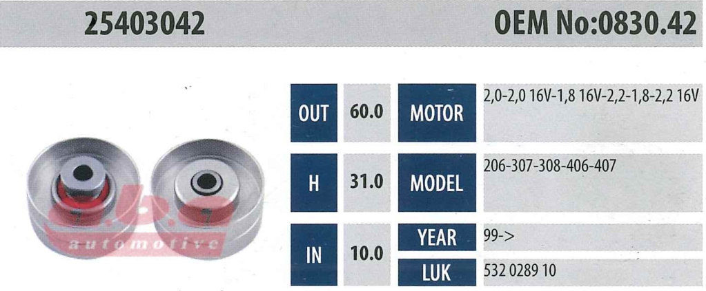 ABA 25403042 Gergi Rulmanı