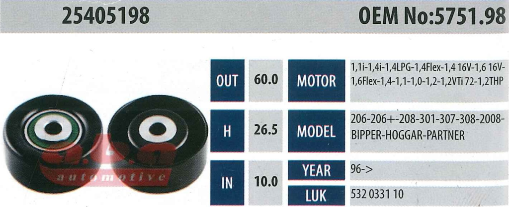 ABA 25405198 Gergi Rulmanı