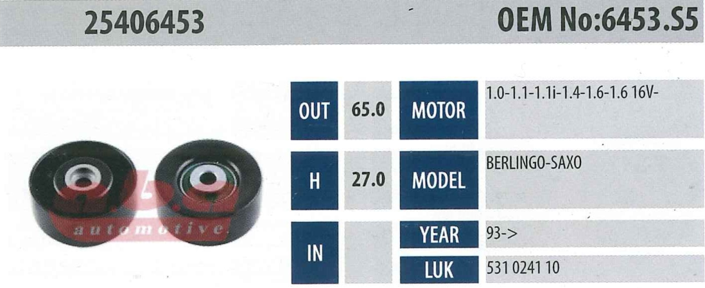 ABA 25406453 Gergi Rulmanı
