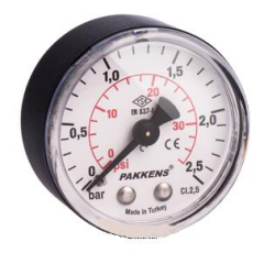 Pakkens 40x25 Kuru Alttan Çıkışlı Manometre