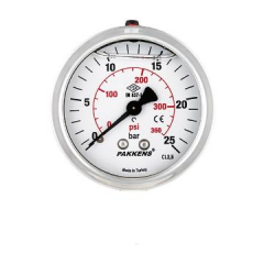 Pakkens 50x04 Gliserinli Alttan Çıkışlı Manometre