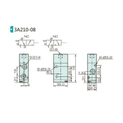 Jelpc 1/4-3/2 Hava-Yay Valf N3A210-08