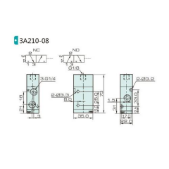 Jelpc 1/4-3/2 Hava-Yay Valf N3A210-08
