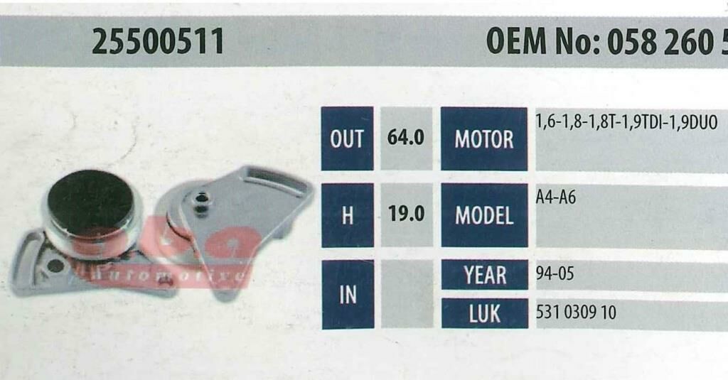 ABA 25500511 Gergi Rulmanı