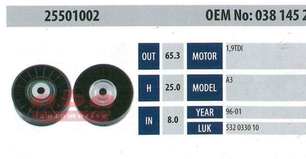 ABA 25501002 Gergi Rulmanı