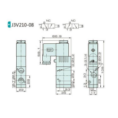 Jelpc 1/4-3/2 Bobin-Yay Valf 3V210-08