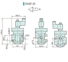 Jelpc 1-3/2 Popet Valf 3VJZF-25IAS