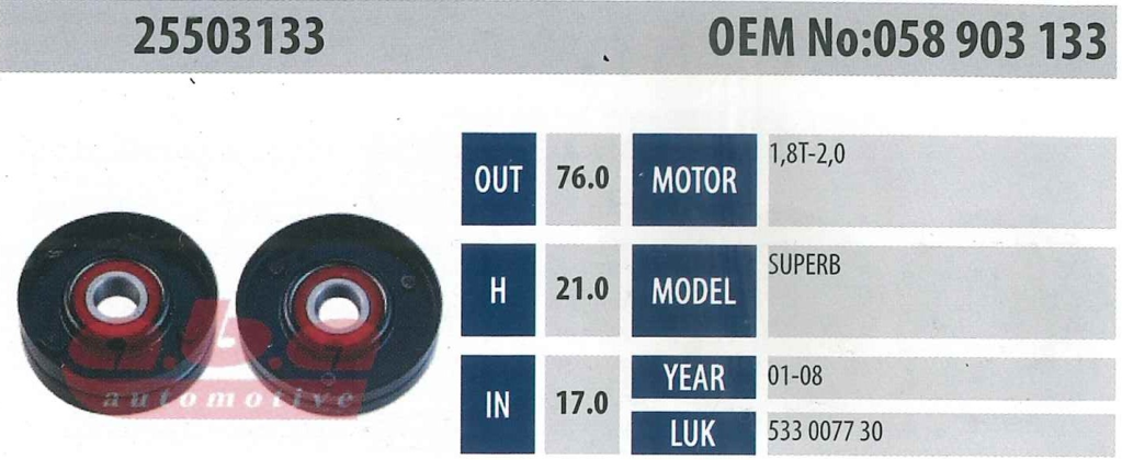 ABA 25503133 Gergi Rulmanı