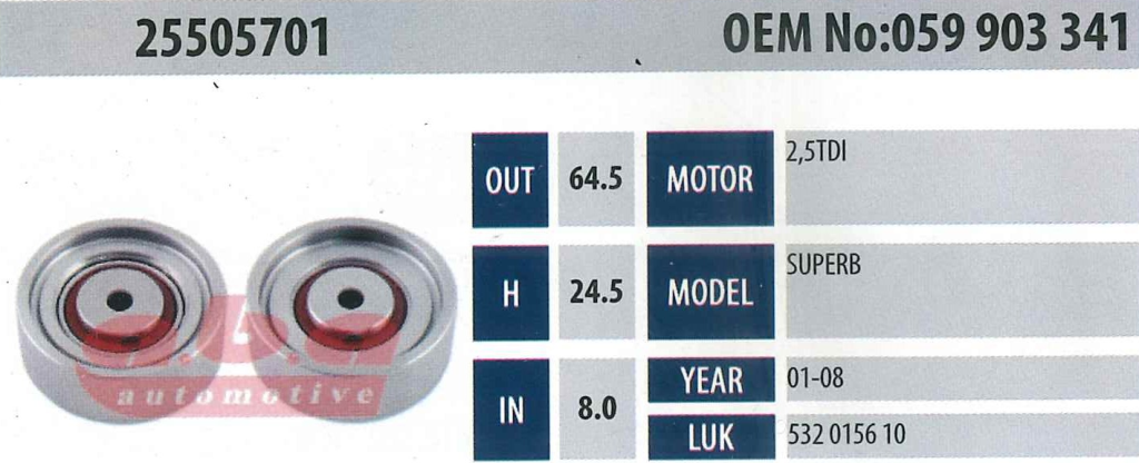ABA 25505701 Gergi Rulmanı