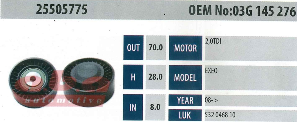 ABA 25505775 Gergi Rulmanı