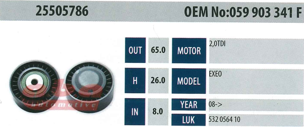 ABA 25505786 Gergi Rulmanı