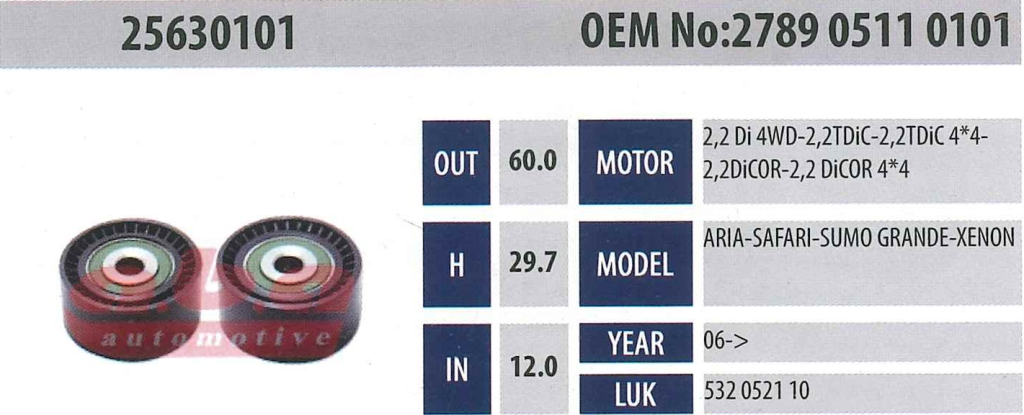 ABA 25630101 Gergi Rulmanı