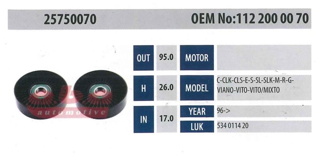 ABA 25750070 Gergi Rulmanı